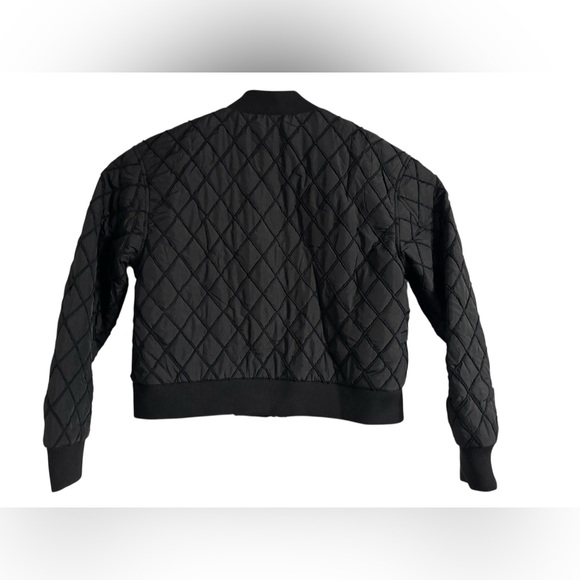 Wild Fable Women's Quilted Bomber Full Zip Black Jacket Size Large - Picture 4 of 7